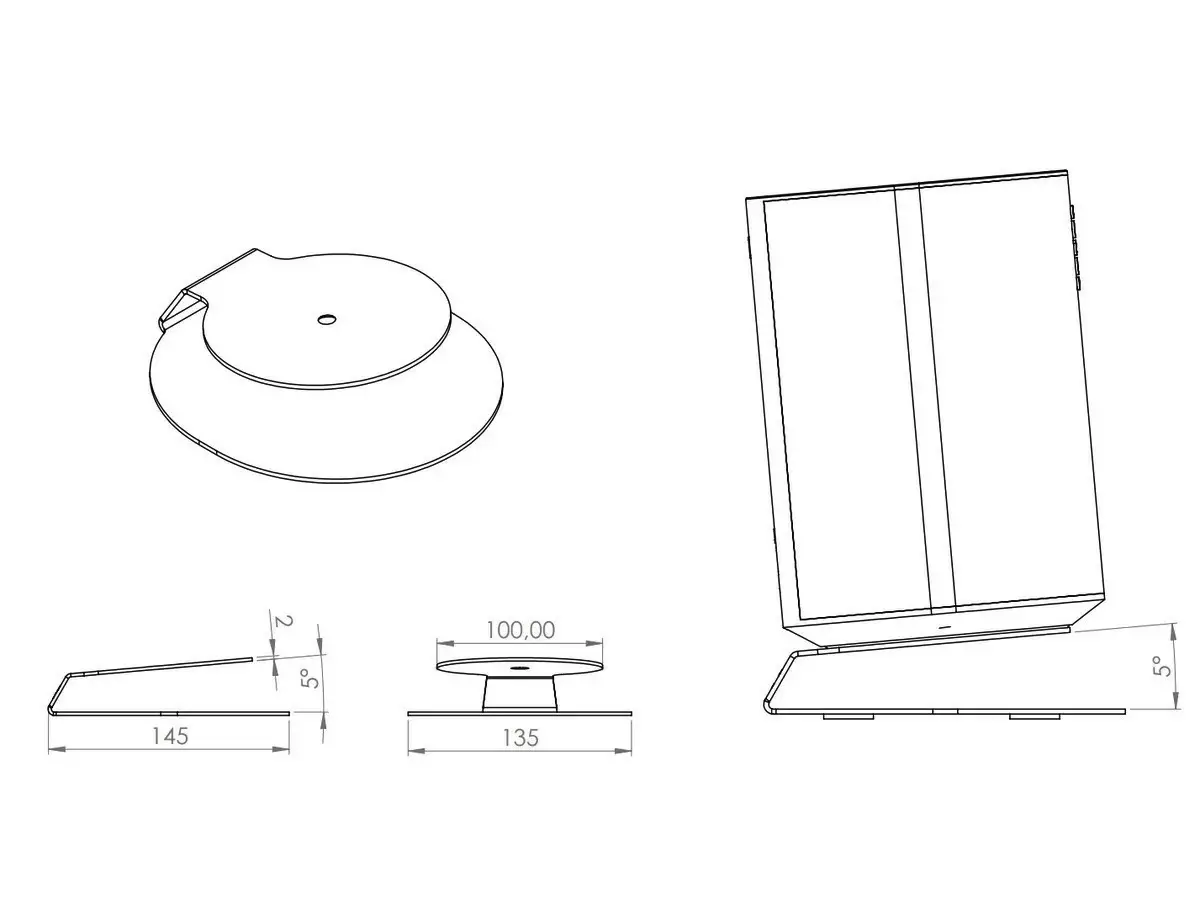 CTSE100B Tafelstandaard voor Sonos ERA 100 zwart
