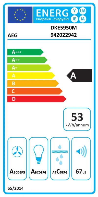 AEG DKE5950M (leveraar 03/26) energielabel