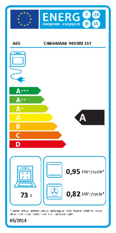 AEG CIB6640AAB energielabel
