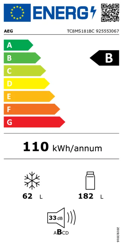 AEG TC8MS181BC energielabel
