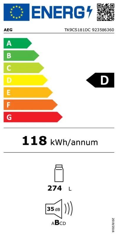 AEG TK9CS181DC energielabel