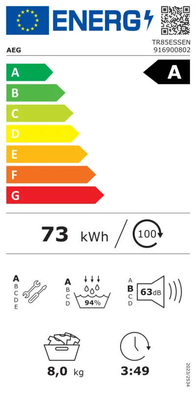 AEG TR85ESSEN energielabel