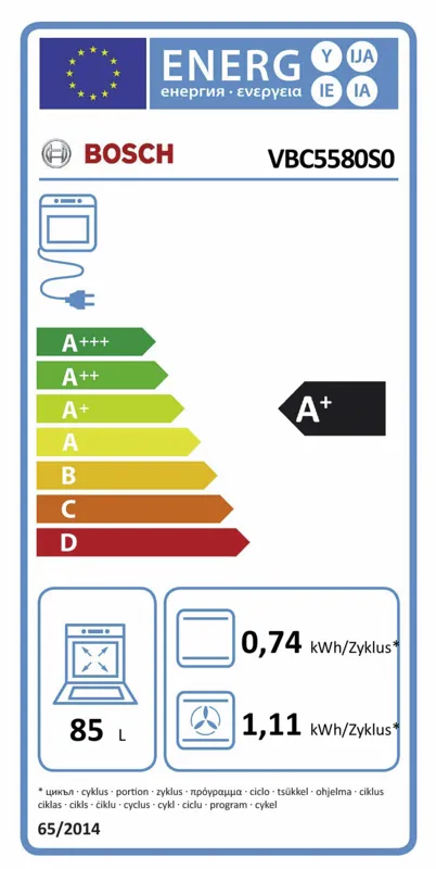 Bosch VBC5580S0 energielabel