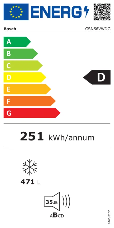 Bosch GSN56VWDG energielabel