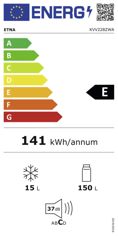 Etna KVV228ZWA energielabel