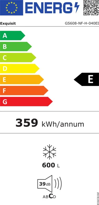 Exquisit GS608-NF-H-040EI energielabel