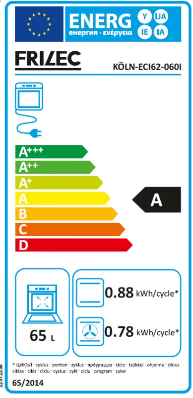 Frilec KOLN-ECI62-060I energielabel