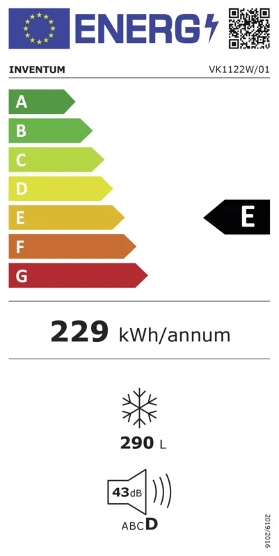 Inventum VK1122W energielabel