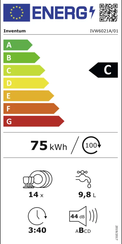 Inventum IVW6021A energielabel