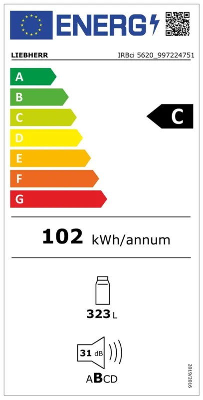Liebherr IRBci 5620-20 energielabel
