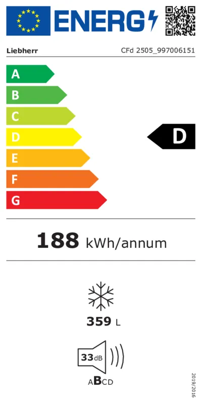 Liebherr CFd 2505-26 energielabel