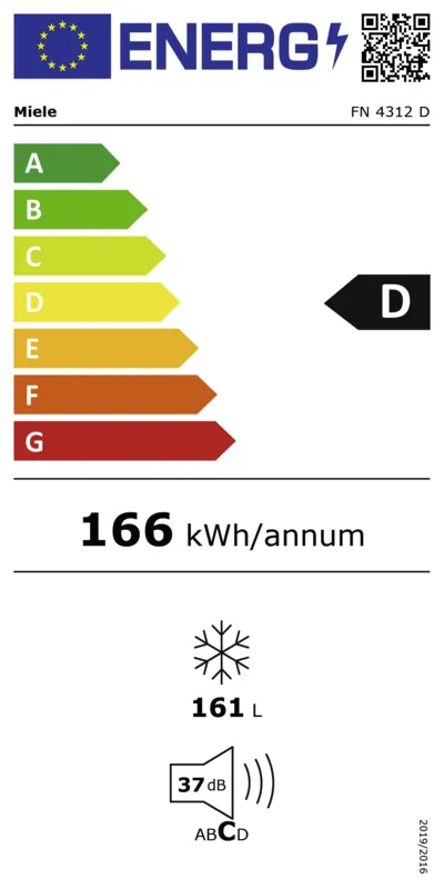 Miele FN 4312 D energielabel
