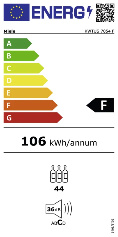 Miele KWTUS 7054 F energielabel