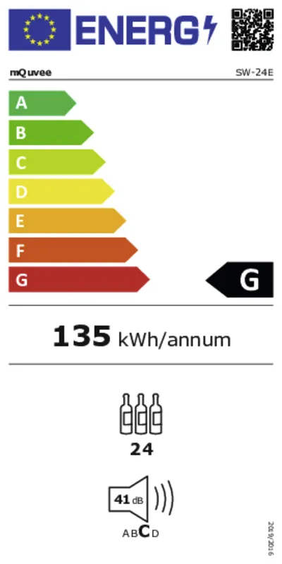mQuvée WineExpert 24 energielabel