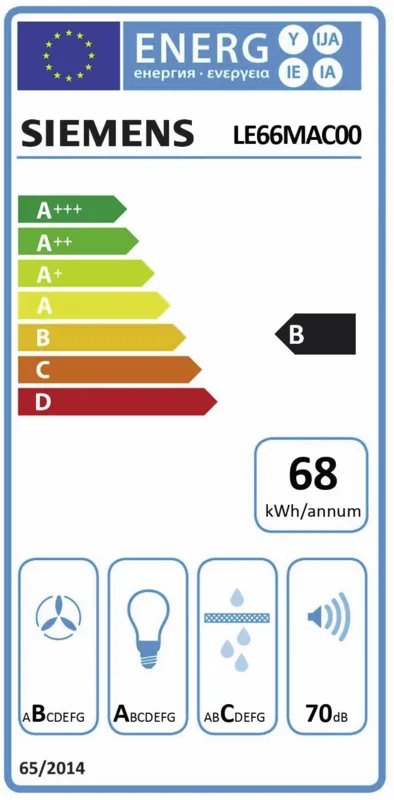 Siemens LE66MAC00 energielabel