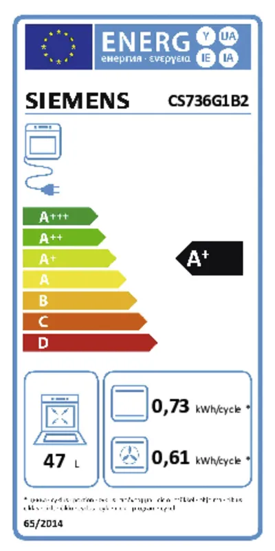 Siemens CS736G1B2 energielabel