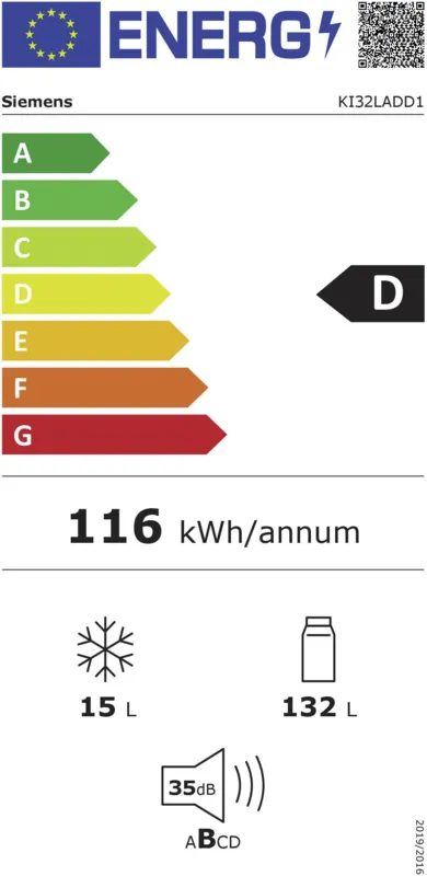 Siemens KI32LADD1 energielabel