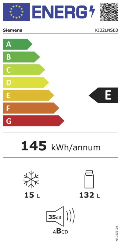 Siemens KI32LNSE0 energielabel