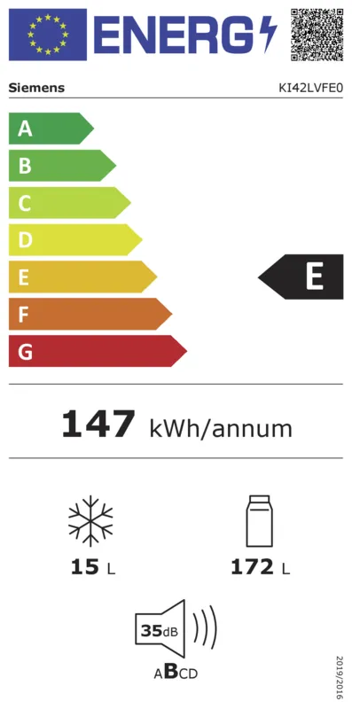 Siemens KI42LVFE0 energielabel