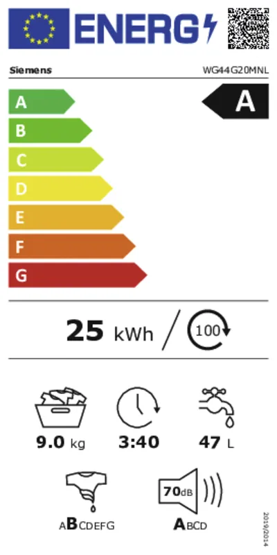 Siemens WG44G20MNL energielabel