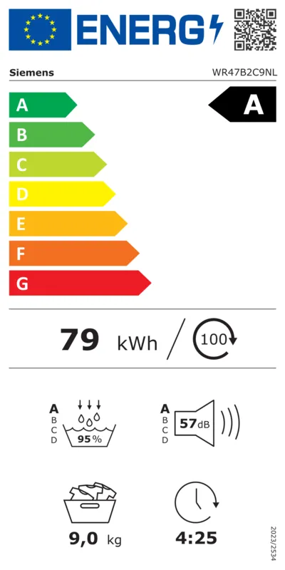 Siemens WR47B2C9NL energielabel