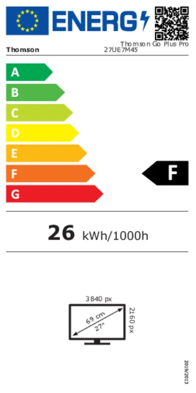 Thomson 27UE7M45 energielabel