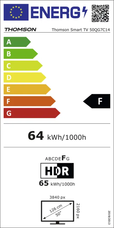 Thomson 50QG7C14 energielabel