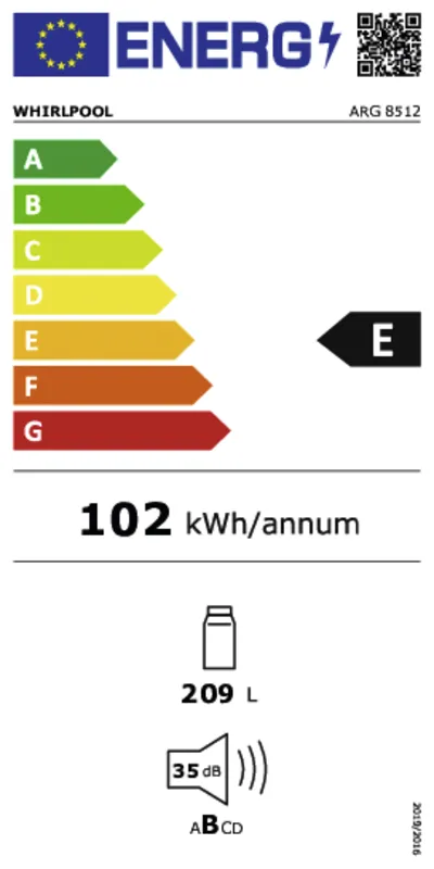 Whirlpool ARG8512 energielabel