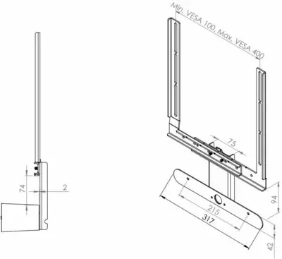 CFSRAYB Frame voor Sonos RAY wit